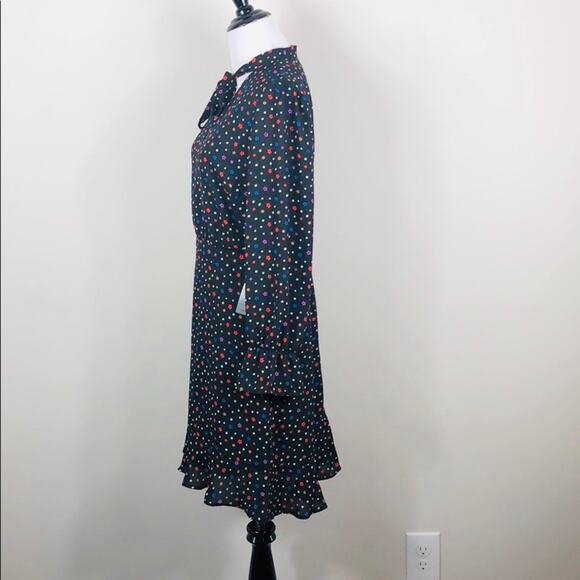 19 Cooper Dress Star Print Tie Neck Long Sleeve - Picture 5 of 7